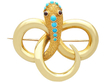 Gemstone Snake Brooch UK
