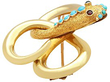 Snake Brooch with Turquoise