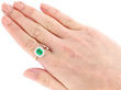 Wearing Image for Emerald Cut Emerald Ring in Yellow Gold