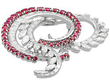 Vintage Ruby Brooch with Diamonds 