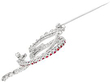 Vintage Ruby Brooch with Diamonds 