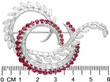 Diamond and Ruby Brooch