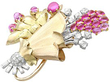 Pink Sapphire Brooch