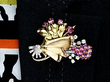 Wearing Image for Vintage Pink Sapphire Brooch