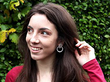 Antique Circular Diamond Earrings Wearing