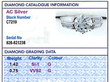 Solitaire Diamond Ring with Baguettes Grading Card