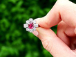 Ruby and Diamond Cluster Ring 