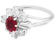 Vintage Diamond Cluster Ring White Gold