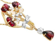 Garnet Pendant in Gold with Moonstone