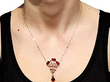 Garnet Pendant in Gold with Moonstone