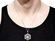 Victorian Opal Pendant with Diamonds Wearing