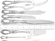 68 Piece Cutlery Set Antique Silver