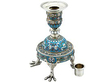 Antique Candlesticks Enamel 