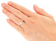 8 Claw Engagement Ring for Sale wearing