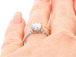 8 Claw Engagement Ring for Sale close up 