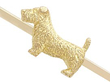 Antique Gold Bar Brooch Dog