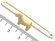 Antique Gold Bar Brooch Dog