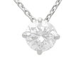 Diamond Solitaire Pendant in White Gold
