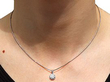 Diamond Solitaire Pendant on the Neck