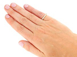 Full Eternity Ring Yellow Gold Wearing 