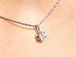 Solitaire Pendant on the Neck