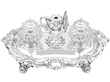 Antique Silver Desk Standish