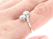 Diamond Twist Ring on the Hand