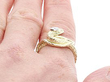 Gold Snake Ring Being Worn