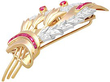Silver Set Brooch