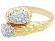 Retro Gold and Diamond Twist Ring for Sale