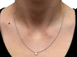 Wearing Image for Diamond Solitaire Necklace in White Gold