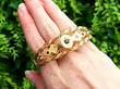 Antique Sapphire and Diamond Bangle Bracelet outside