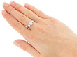 18ct White Gold Trilogy Ring Diamond wearing