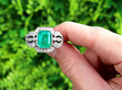 large emerald diamond ring