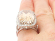 Vintage Cluster Ring Being Worn