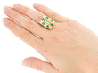 Wearing Image for Antique Topaz and Emerald Ring UK 