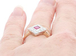 Ruby Kite Ring Being Worn 