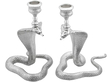 Antique Sterling Silver Snake Candle Holder 