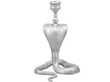 Silver Snake Candle Holder 