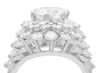 White Gold Cluster Diamond Ring For sale 