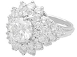 Vintage White Gold Cluster Diamond Ring