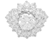 Vintage White Gold Cluster Diamond Ring For Sale