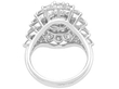 Back Of White Gold Cluster Diamond Ring