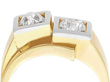 Two Stone Diamond Ring Yellow Gold 
