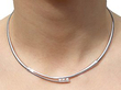 Wearing Image for Three Stone Diamond Necklace 