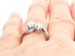 Twist Ring with Diamonds Being Worn