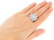 Wearing Image for Large Diamond Cluster Ring in Platinum 