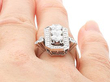 Multi Diamond Ring on the Hand