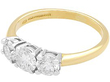 Round Cut Three Stone Engagement Ring 