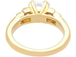 Round and Baguette Diamond Engagement Ring